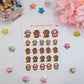 Cute Monkey Kiss Cut Sticker Sheet Ver 2