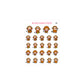 Cute Monkey Kiss Cut Sticker Sheet Ver 1